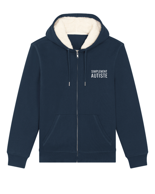 Sweat capuche avec fermeture Hygger Sherpa Bleu marine