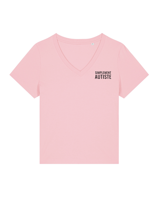 T-shirt femme col V Stella Isla Rose coton