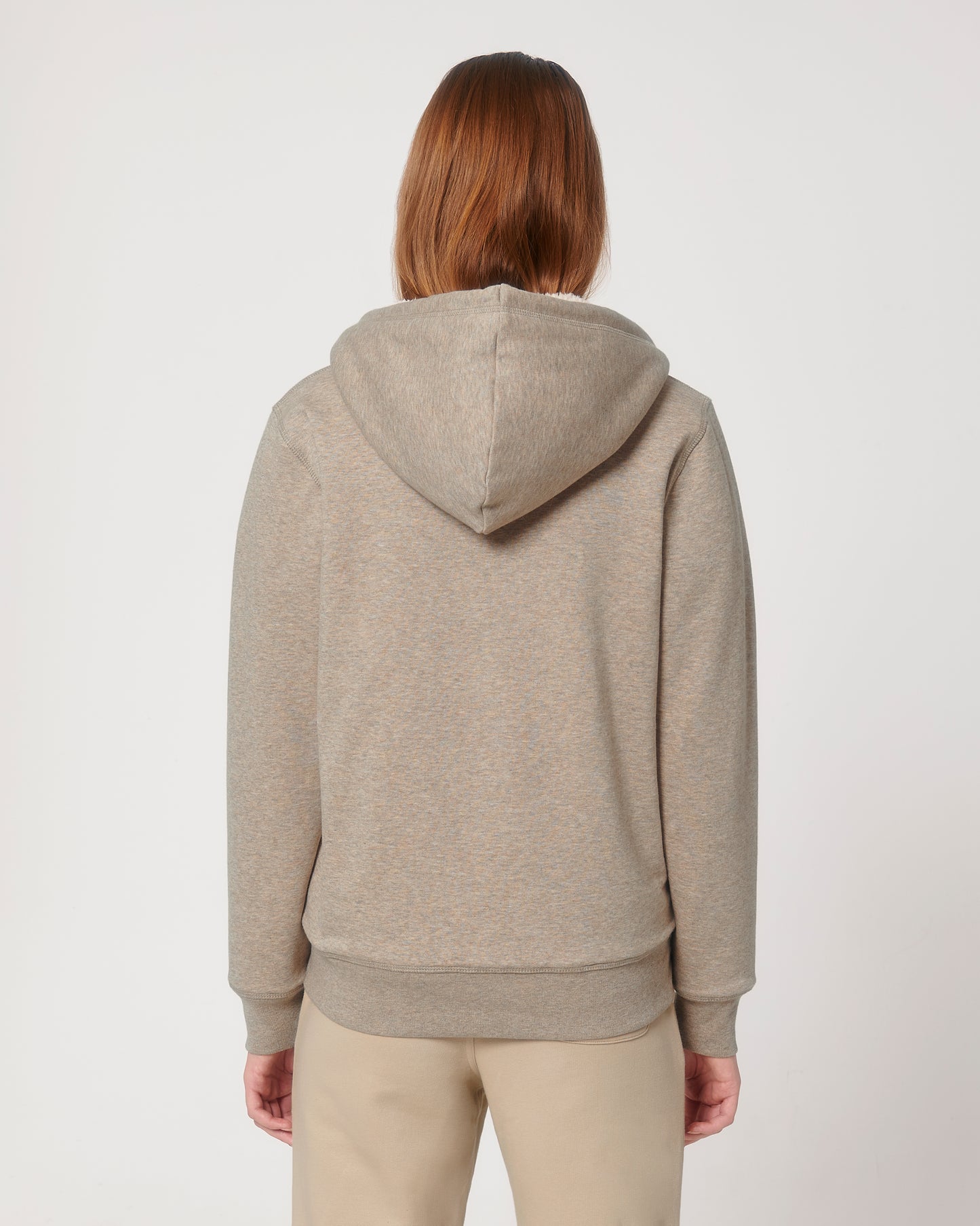 Sweat capuche avec fermeture Hygger Sherpa Sable