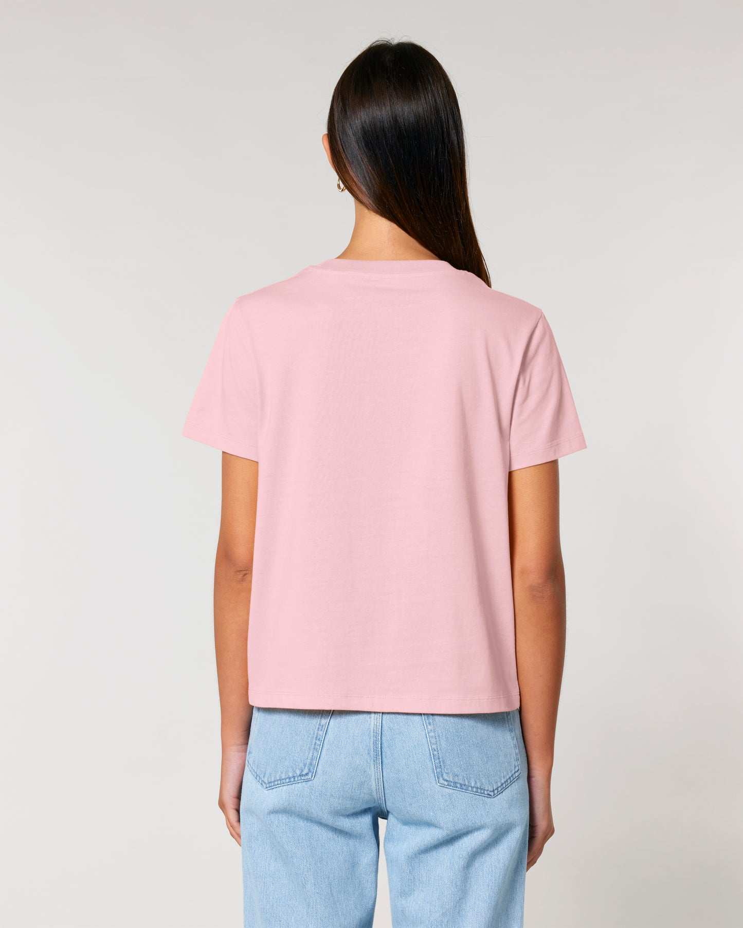 T-shirt femme col rond Stella Muser Rose coton