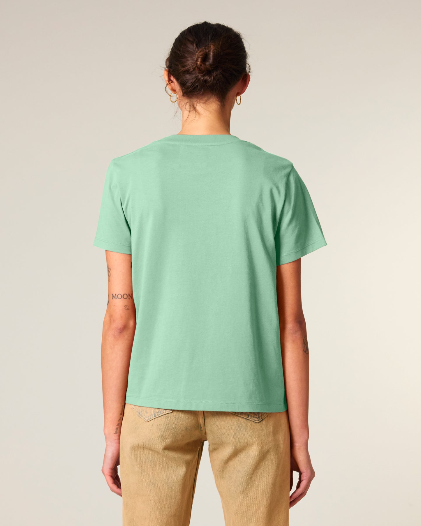 T-shirt femme col rond Stella Muser Vert jade