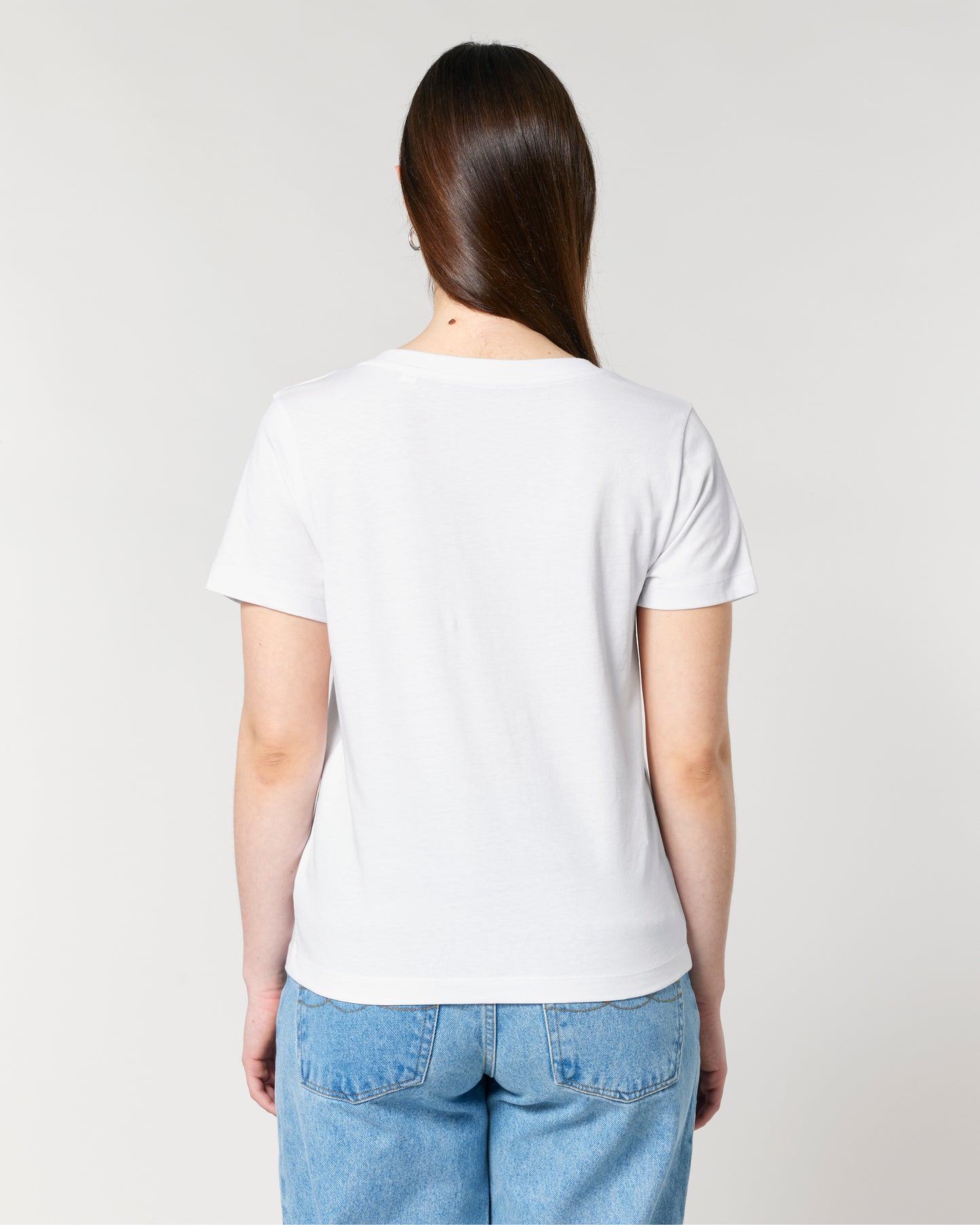 T-shirt femme col V Stella Isla Blanc