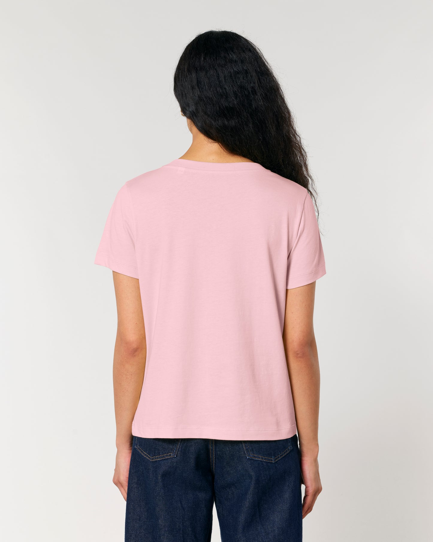 T-shirt femme col V Stella Isla Rose coton