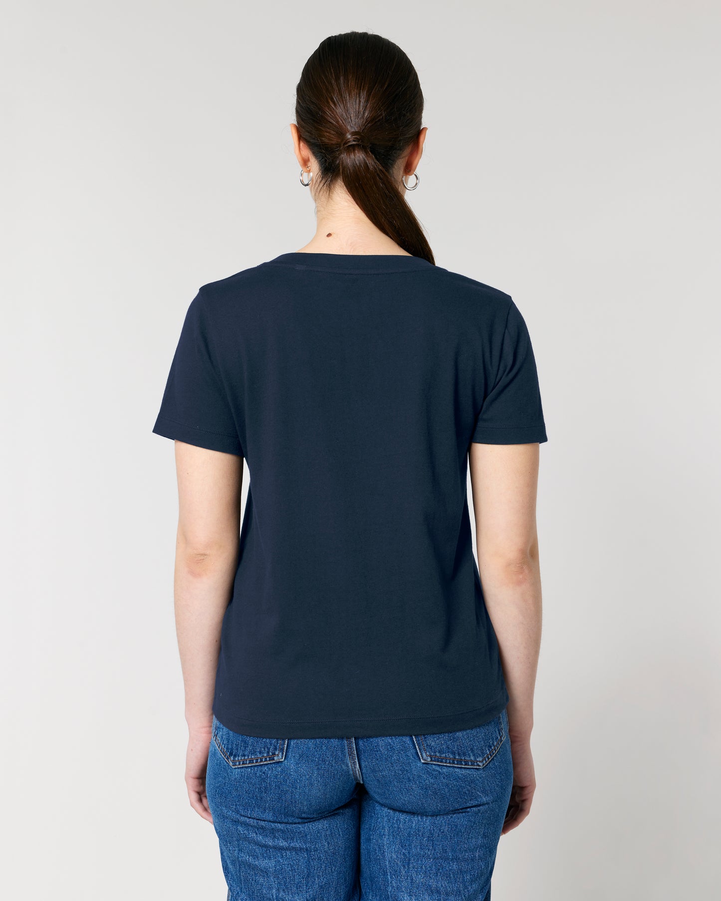 T-shirt femme col V Stella Isla Bleu marine