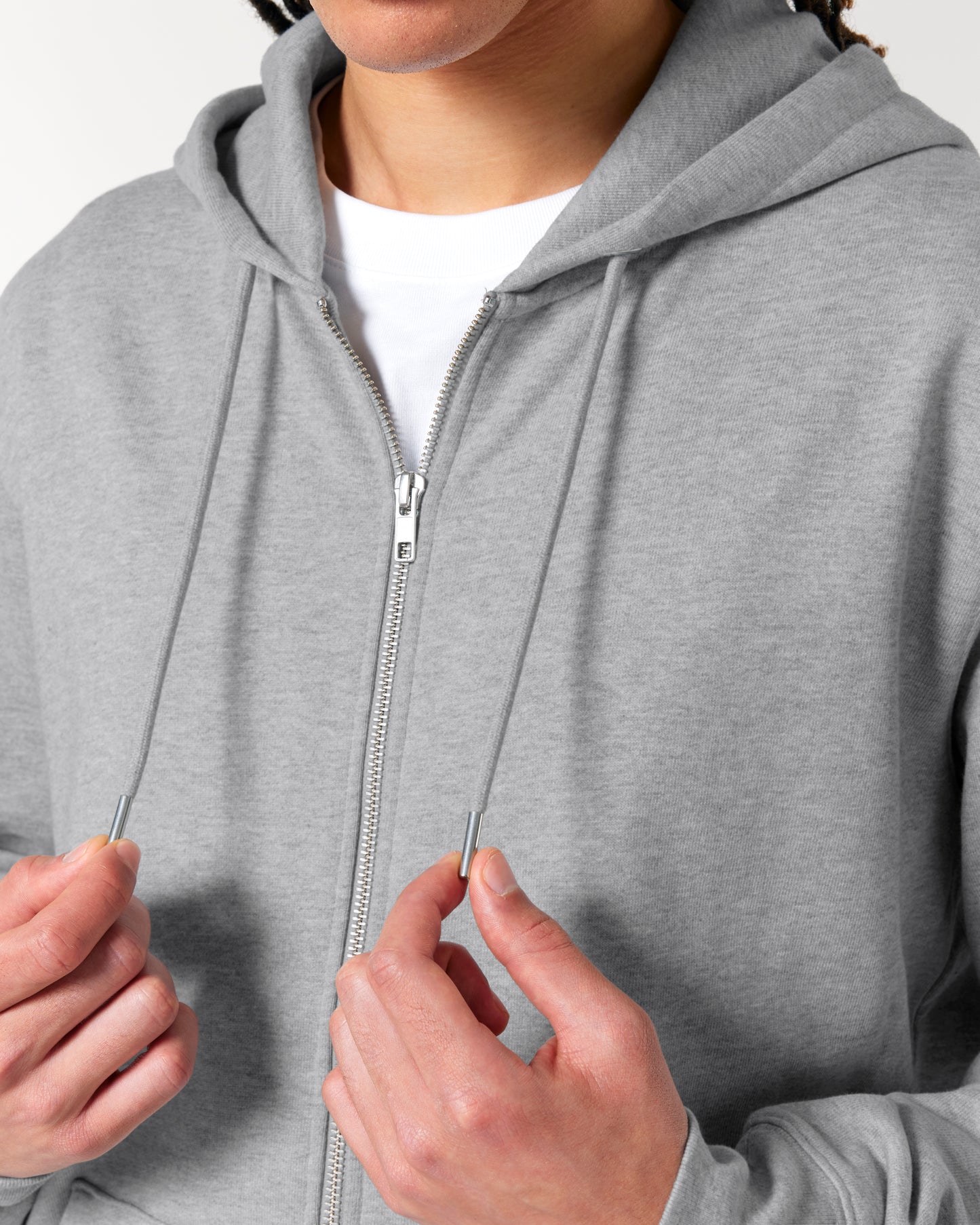 Sweat capuche zippé Cultivator 2.0 Gris chiné