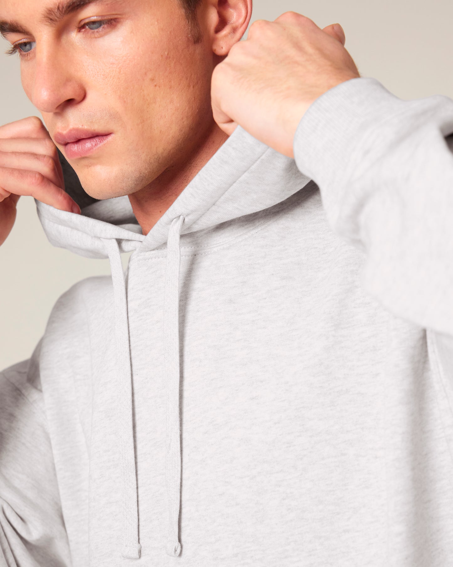 Sweat capuche oversize Slammer 2.0 Gris chiné clair