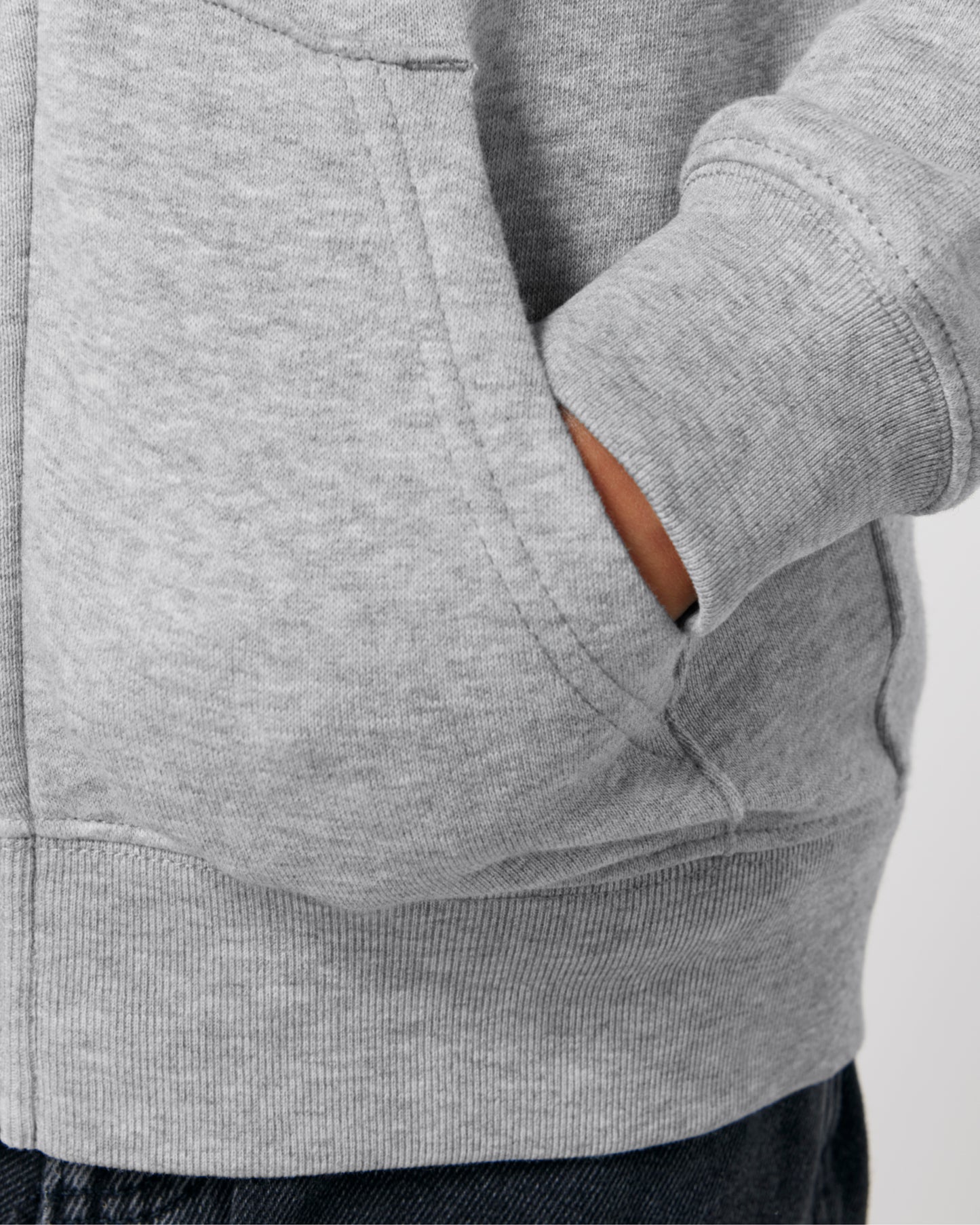 Sweat capuche zippé Mini Cultivator 2.0 Gris chiné moyen