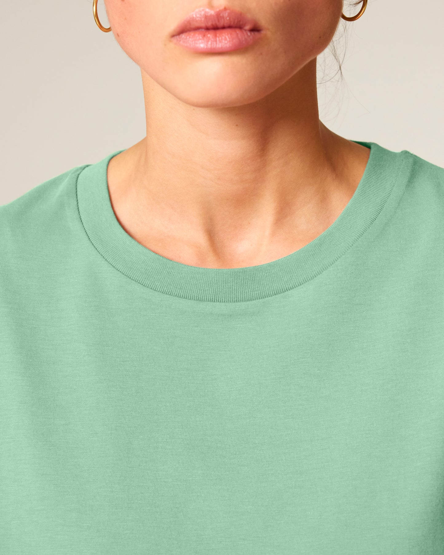 T-shirt femme col rond Stella Muser Vert jade