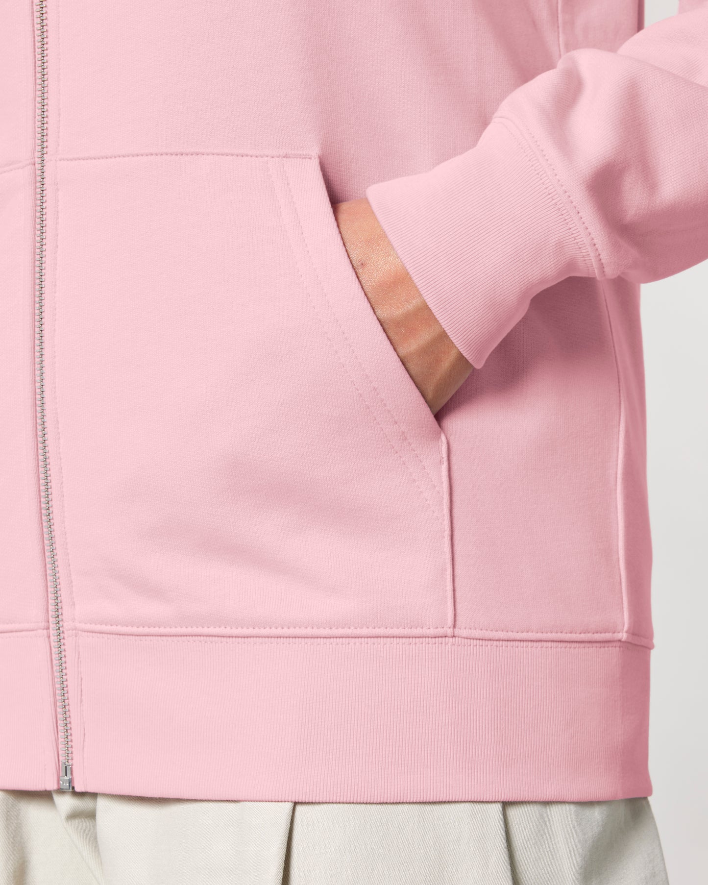 Sweat capuche zippé Cultivator 2.0 Rose coton