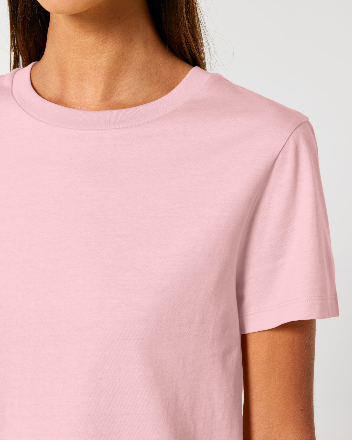 T-shirt femme col rond Stella Muser Rose coton