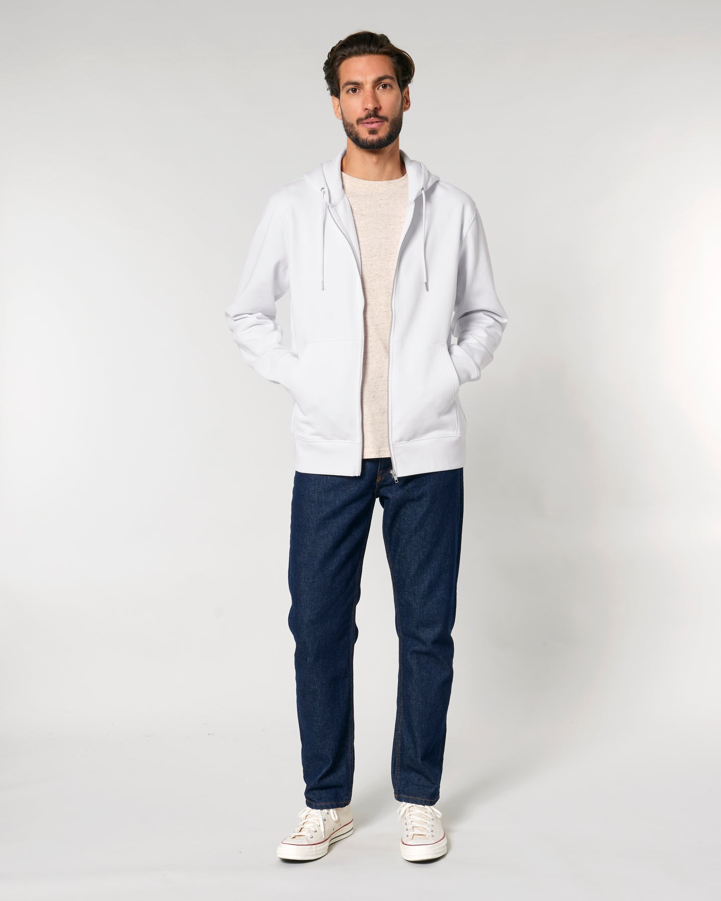 Sweat capuche zippé Cultivator 2.0 Blanc