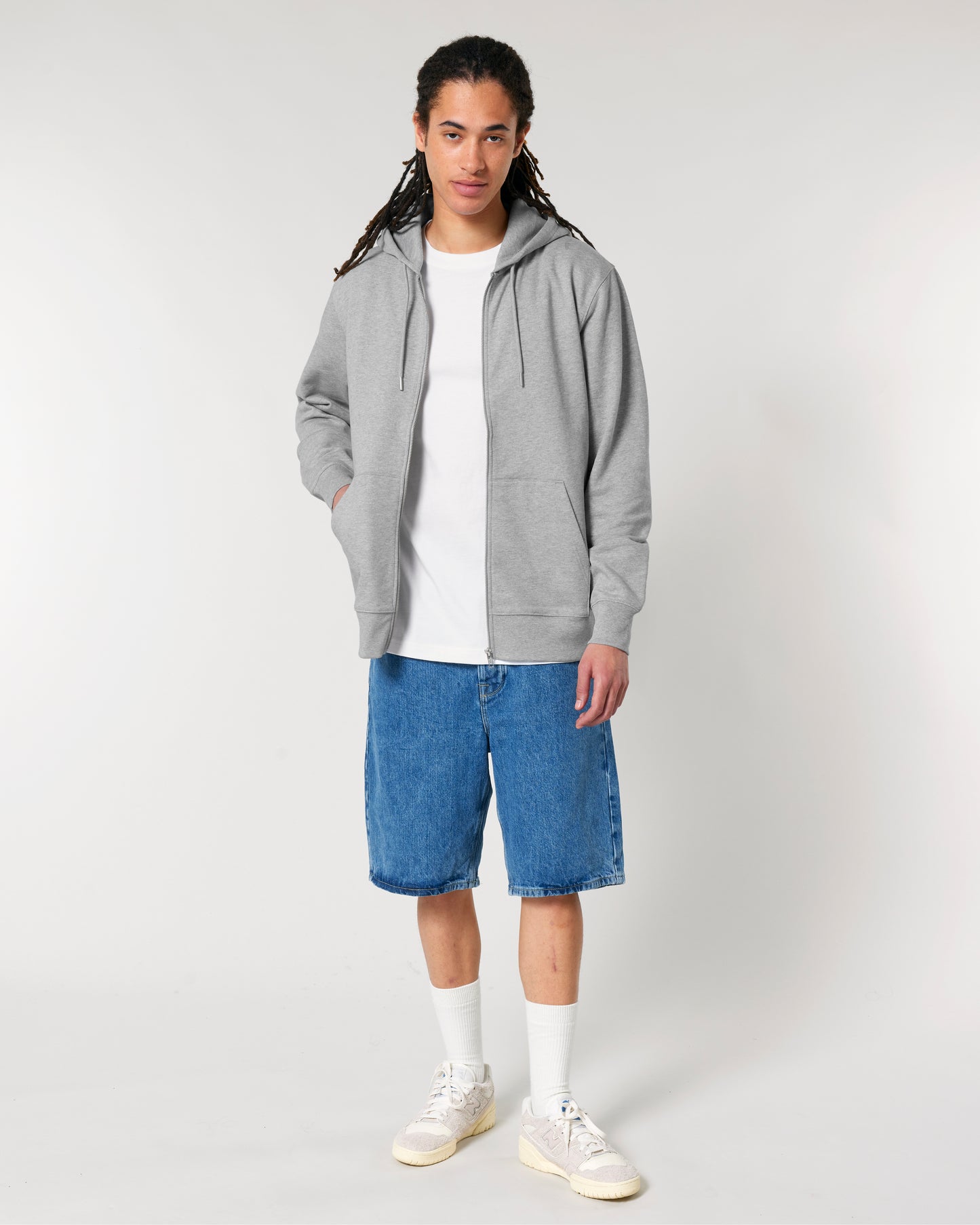 Sweat capuche zippé Cultivator 2.0 Gris chiné