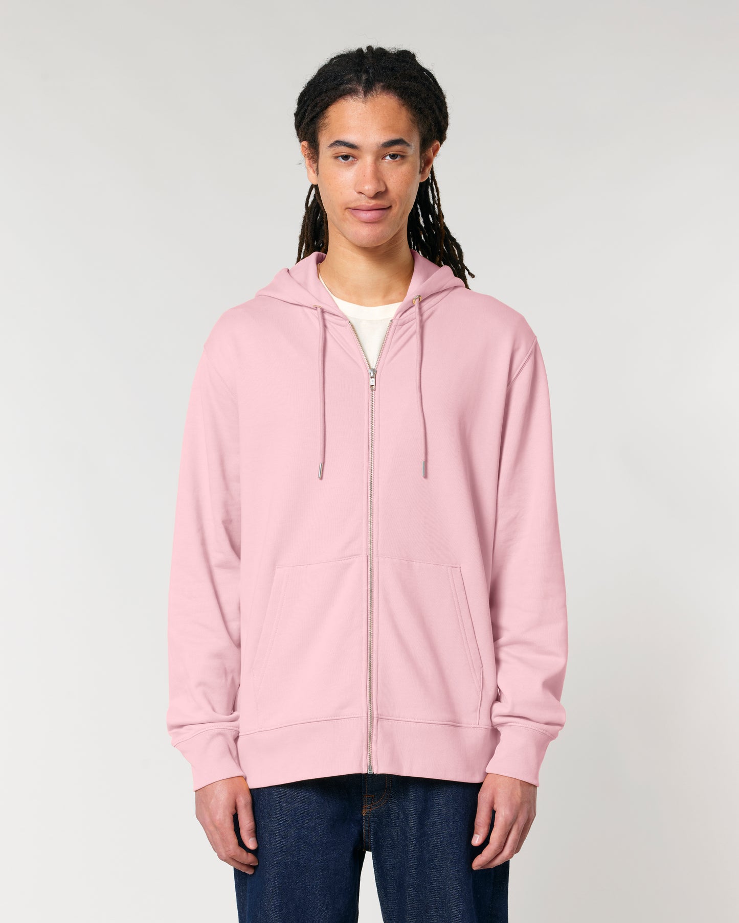 Sweat capuche zippé Cultivator 2.0 Rose coton