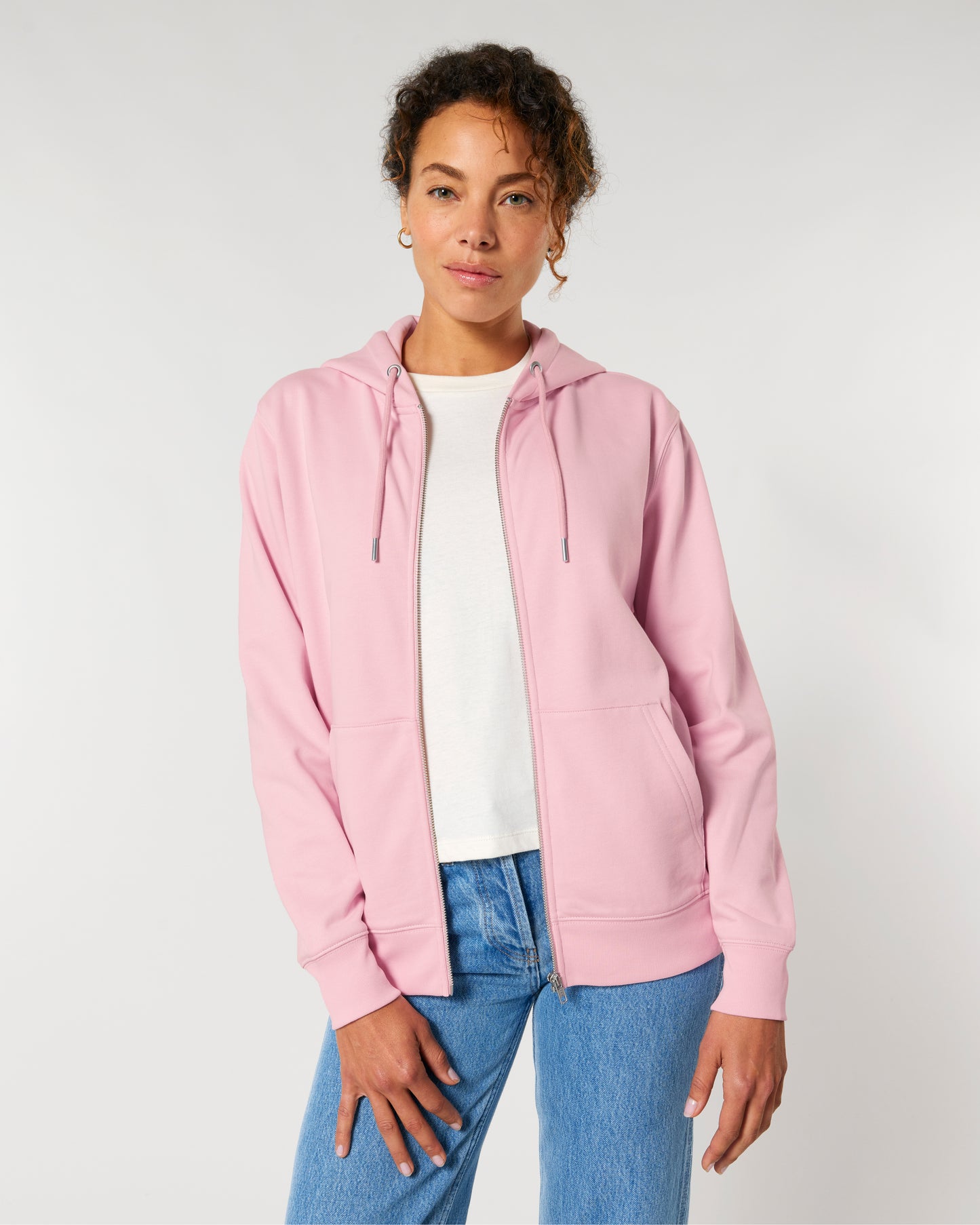 Sweat capuche zippé Cultivator 2.0 Rose coton