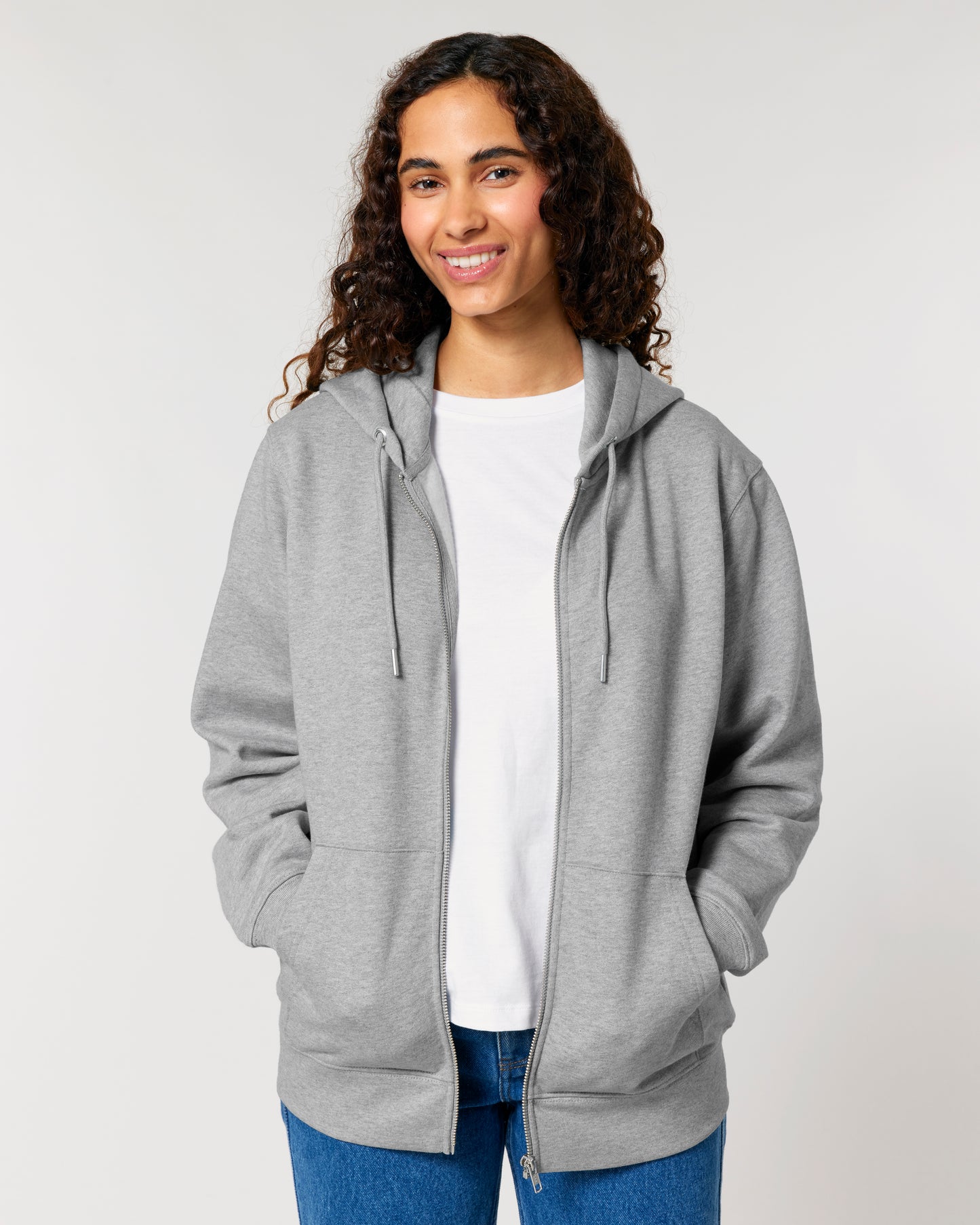 Sweat capuche zippé Cultivator 2.0 Gris chiné