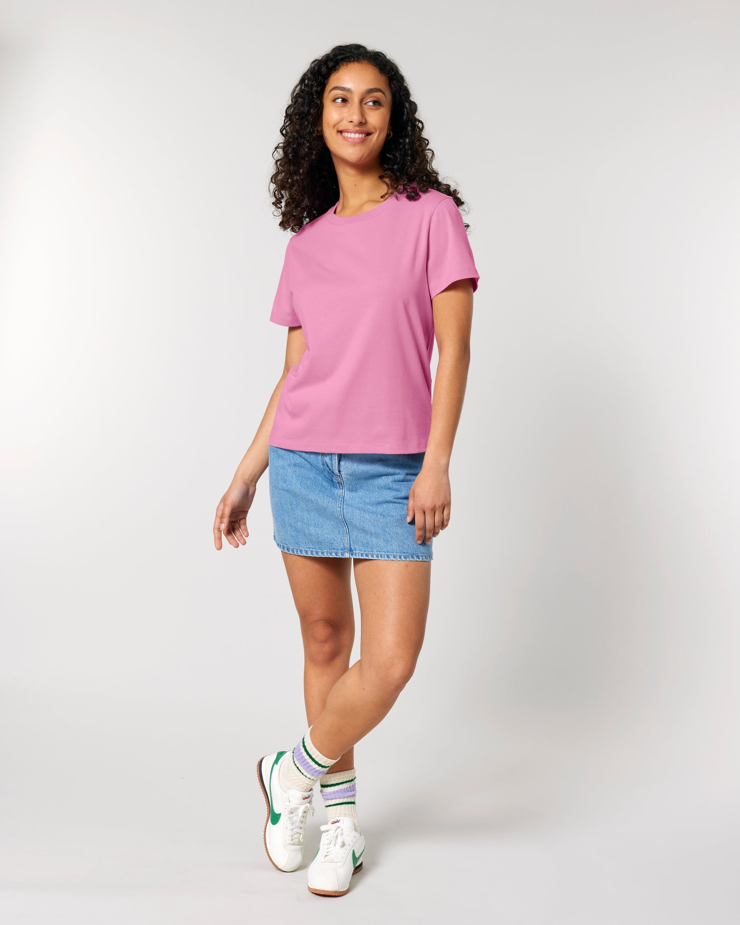 T-shirt femme col rond Stella Muser Rose pop