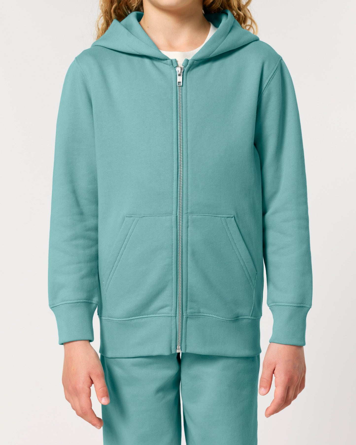 Sweat capuche zippé Mini Cultivator 2.0 Vert d'eau