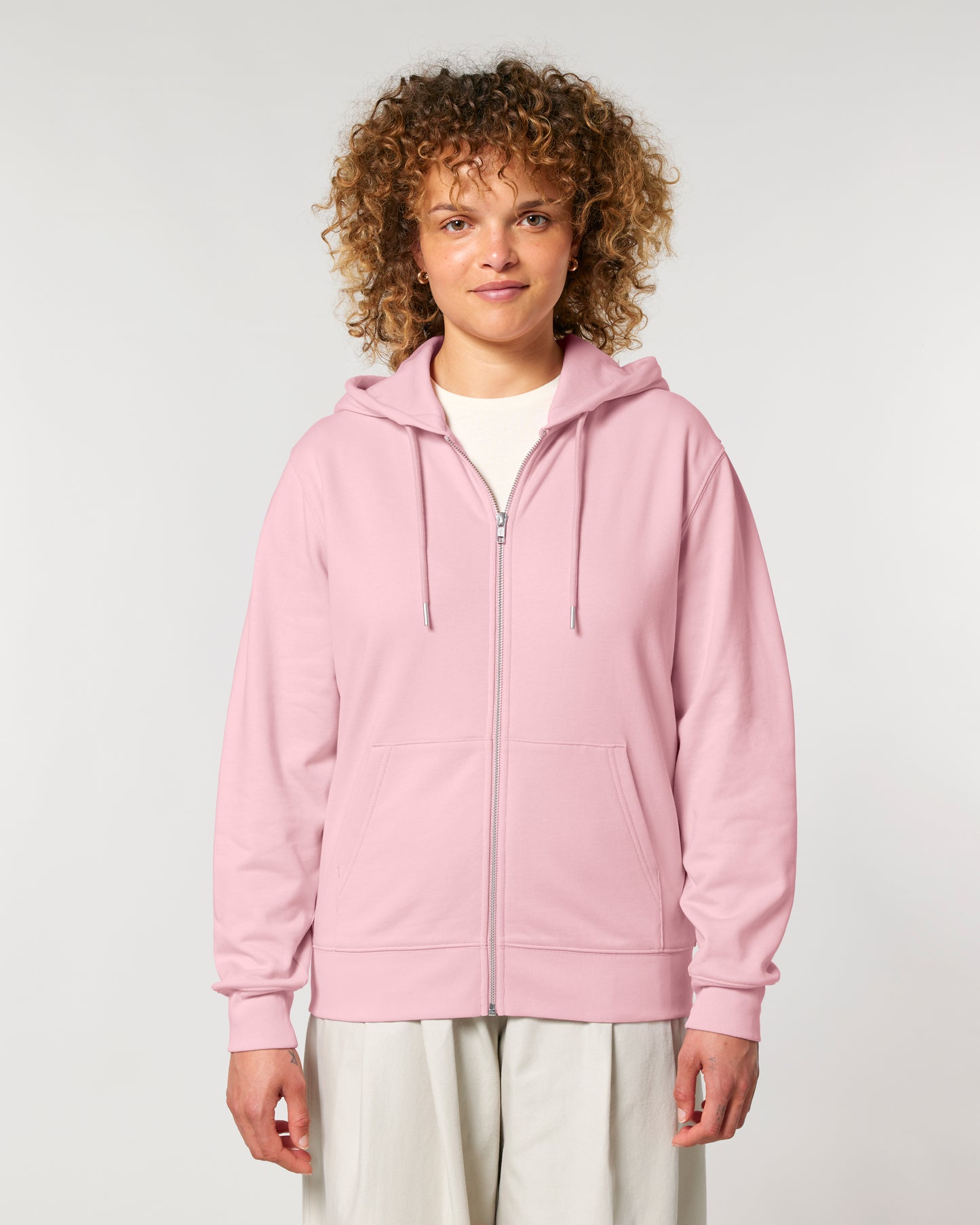 Sweat capuche zippé Cultivator 2.0 Rose coton