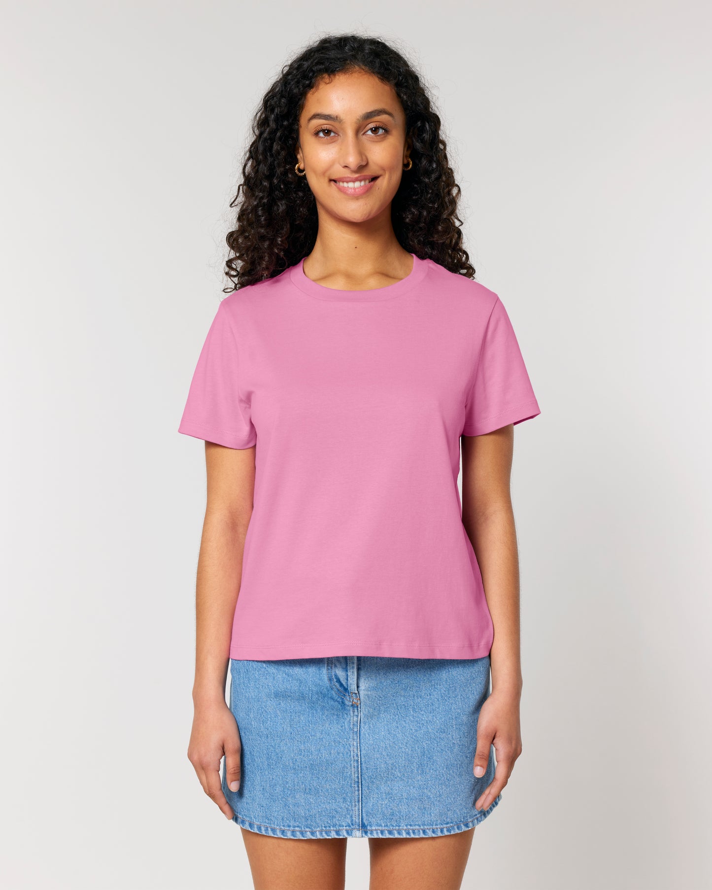 T-shirt femme col rond Stella Muser Rose pop