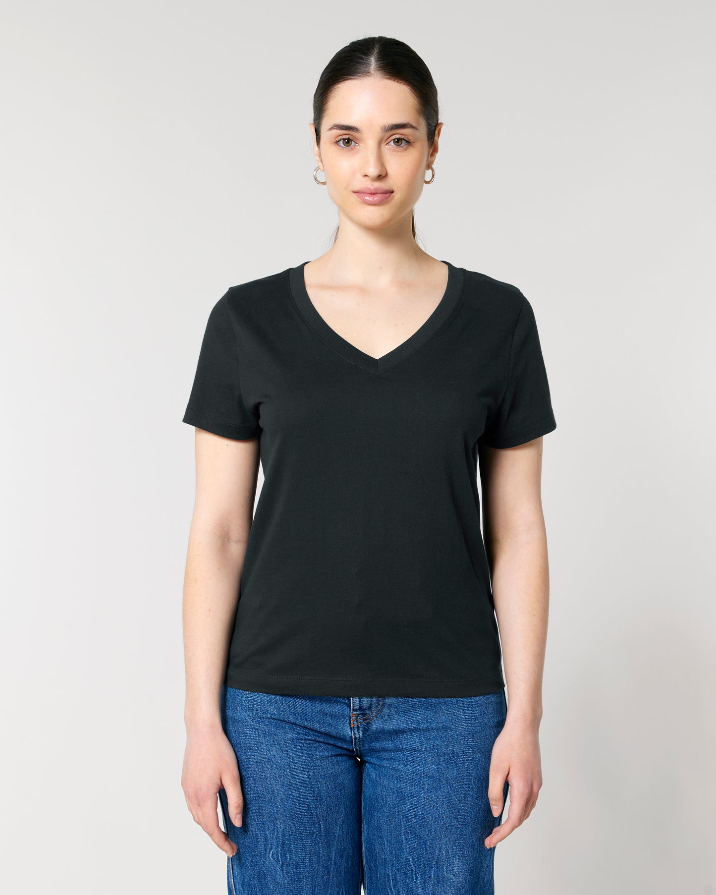 T-shirt femme col V Stella Isla Noir